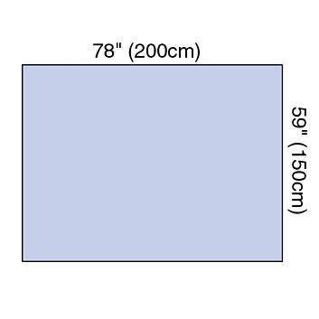 78" X 59" Blue Steri-Drape Back Table Cover - 60/Case (9077)