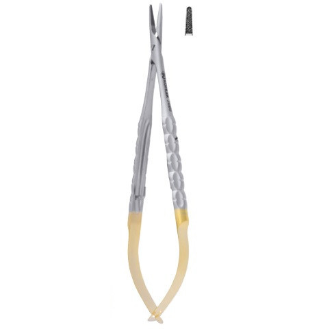 Kohler Straight Heavy-Duty Castroviejo TC Needle Holder with Trinovo Style Handle (7664)
