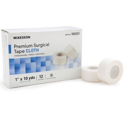 McKesson 1" White NonSterile Surgical Cloth Tape (100201)