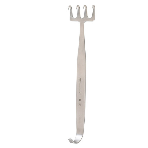 Freeman Flap Rhytidectomy Retractor with Sharp 4 In-Line Prongs (21-125)
