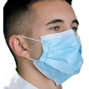 MyDent Blue Diffuser Anti-Fog Dual Fit Tie-On Mask - 50/Box