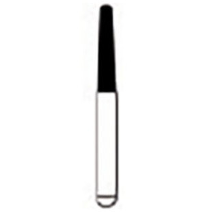 Quala #855-016 Coarse Round End Taper Diamond Bur - 5/Pack