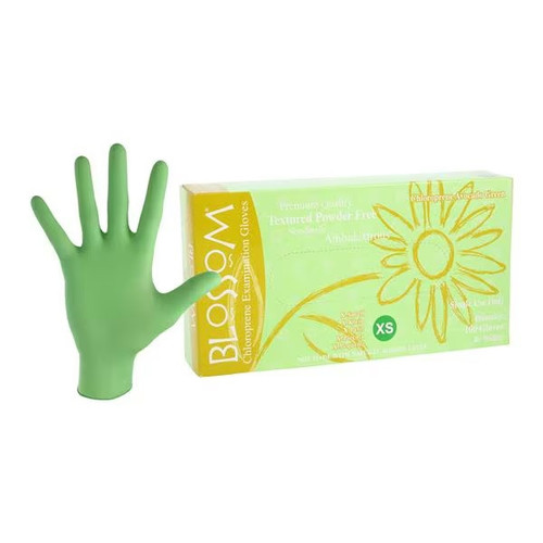 Blossom X-Small Avocado Green Chloroprene PF Exam Gloves (BM 97325-CHL-LG-PF)