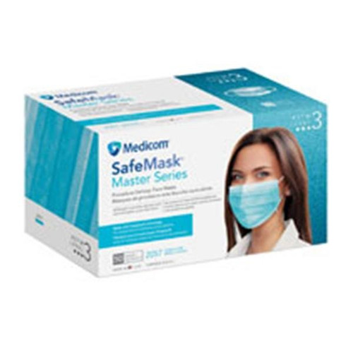 Medicom SafeMask® Level 3 Master Series Ocean Surf Earloop Masks - 500/Case