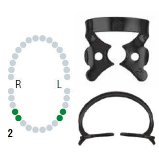 Kohler #2 Black Rubberdam Clamp (3260)