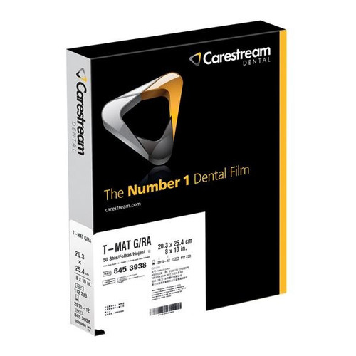 Carestream 8" x 10" T-Mat G/RA Cephalometric Film (8453938)