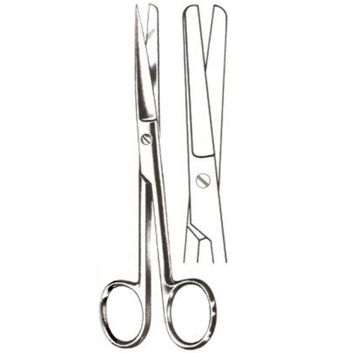 Straight Operating Scissors with Blunt/Blunt Points - 16.5cm