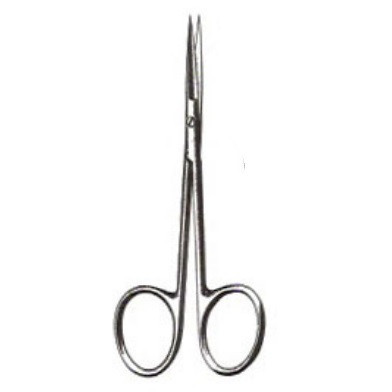 Straight Delicate Iris Scissors with Sharp Points - 11.4cm/4-1/2"