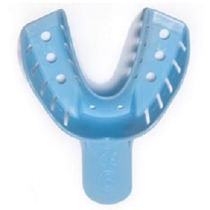 Quala #6 Small Lower Disposable Plastic Impression Trays with Perforations (QIT6SMLW)