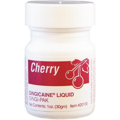 Pac-Dent Gingicaine® Liquid with Bing Cherry Flavor in 1 oz. Bottle