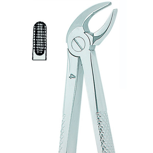 Kohler #4 English Pattern Medium-Size Extraction Forceps with Non-Slip Beaks (1285)