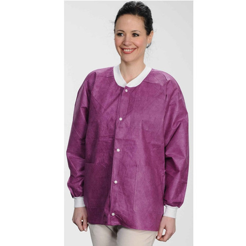 ValuMax X-Small Cranberry Easy-Breathe Jacket - 10/Pack