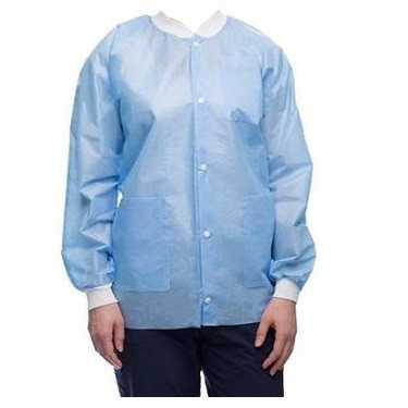ValuMax Medium Medical Blue Easy-Breathe Jacket - 10/Pack
