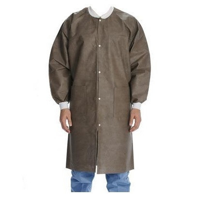 Valumax X-Large Coffee Extra-Safe Lab Coat - 10/Pack