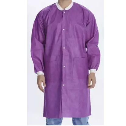 Valumax X-Large Eggplant Extra-Safe Lab Coat - 10/Pack