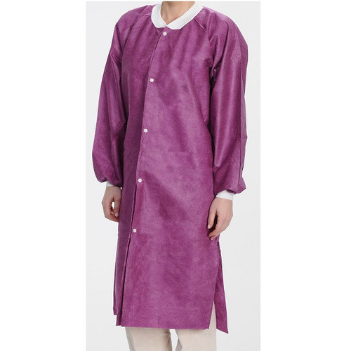 Valumax Medium Magenta Extra-Safe Lab Coat - 10/Pack