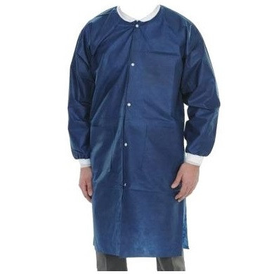 Valumax Large Navy Blue Extra-Safe Lab Coat - 10/Pack