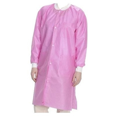 Valumax Medium Raspberry Extra-Safe Lab Coat - 10/Pack