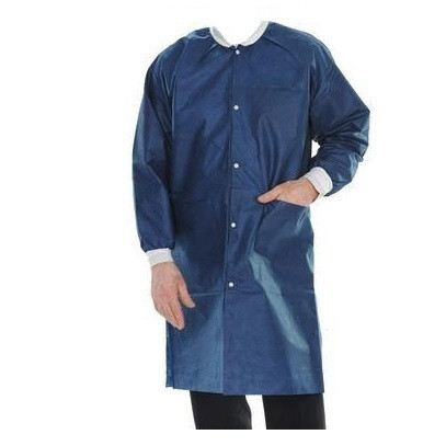 Valumax Large True Blue Extra-Safe Lab Coat - 10/Pack