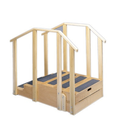 Two-Sided 36" Compact Training Stairs with Platform (15-4203)