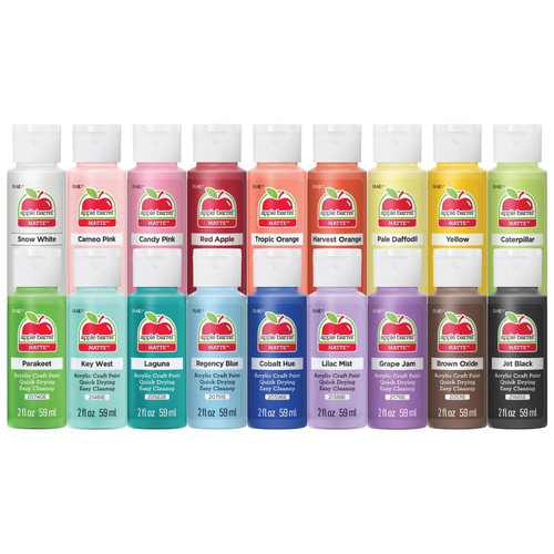 Acrylic Paint Set, 2oz., Trend Colors, 18-Piece Set
