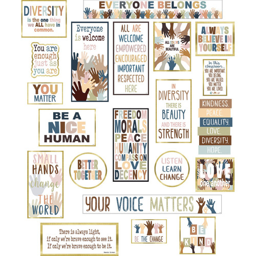 Everyone is Welcome Diversity Mini Bulletin Board Set