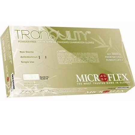 Ansell Microflex X-Small Tranquility® Powder-Free Nitrile Exam Gloves - 100/Box