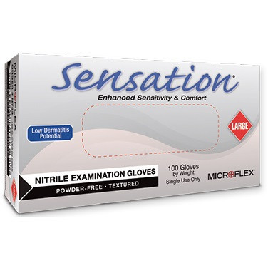 Microflex X-Small Sensation® Powder-Free Nitrile Exam Gloves