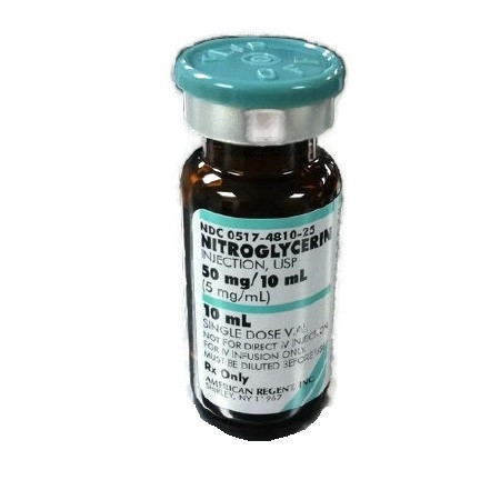 American Regent Nitroglycerin 5mg/mL in 10mL SDV (00517481025)