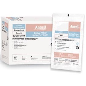 Ansell Size 5-1/2 White Derma Prene® IsoTouch® Polyisoprene PF Surgical Gloves - 50 Pairs/Box