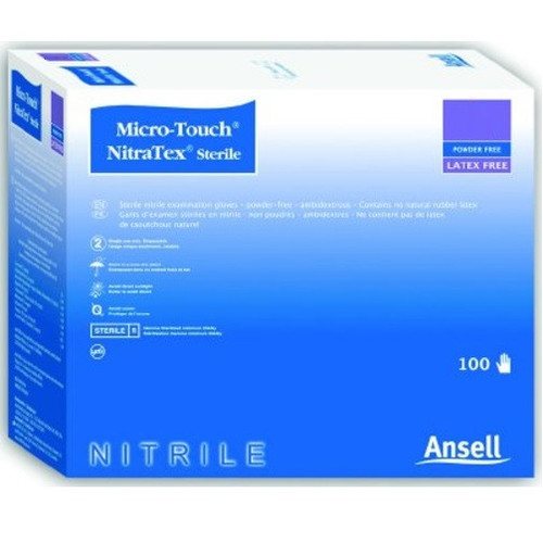 Ansell Small Micro-Touch® Nitra-Tex® Sterile Powder-Free Nitrile Exam Gloves