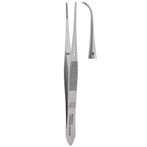 Miltex Vantage Curved Eye Dressing Forceps with Serrated Jaws (V918-784)