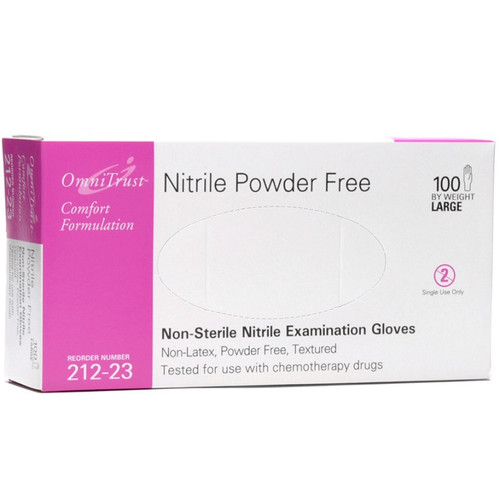 OmniTrust™ X-Small Powder Free Nitrile Exam Gloves - 100/Box - (212-20)