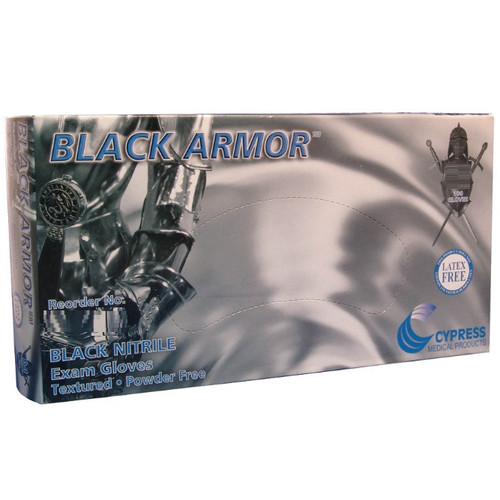 MMS X-Large Black Armor® Powder-Free Nitrile Exam Gloves
