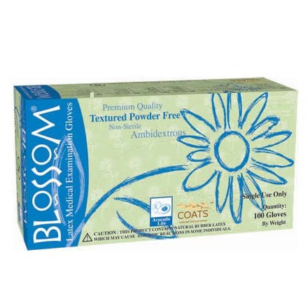Mexpo Medium Blossom Powder-Free Latex Exam Gloves with C.O.A.T.S.™