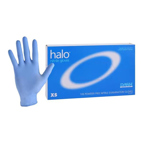Dash Medical X-Small Halo Dark Blue Nitrile PF Exam Glove (HAL100XS)