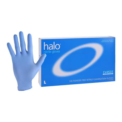Dash Medical Large Halo Dark Blue Nitrile PF Exam Glove (HAL100L)