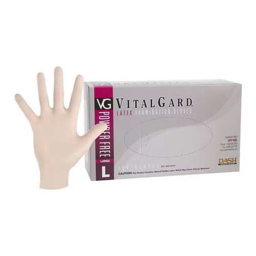Dash Medical Large VitalGard Latex PF Exam Glove (VPF100L)