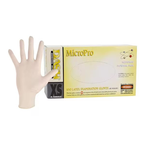 Dash Medical X-Small MicroPro Latex PF Exam Glove (TPF100XS)