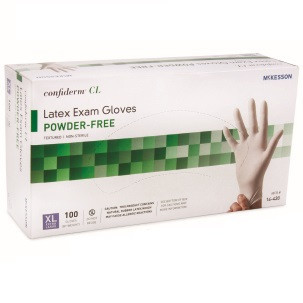 McKesson X-Small Confiderm CL Latex PF Exam Gloves (14-422)
