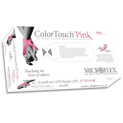 Microflex X-Small Pink ColorTouch® Latex PF Gloves