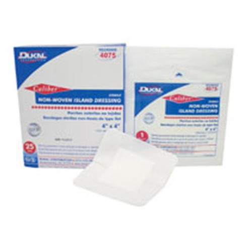 Dukal 4" x 4" Caliber™ Sterile White Non-Woven Island Dressings (4075)