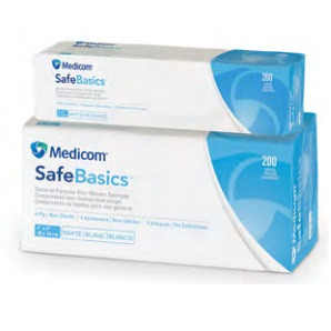 Medicom 4" x 4" Non-Woven SafeBasics™ General Purpose Sponges (2100-CH)