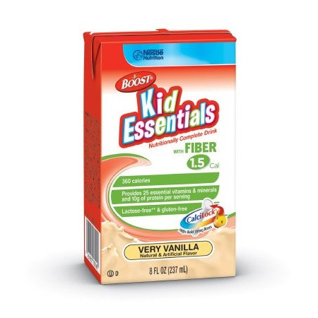 Nestle Boost® Kid Essentials™ 1.5 Pediatric  Vanilla Vortex Flavor Oral Supplement/Tube Feeding Formula  with Fiber in 8 oz. Carton -  27/Pack