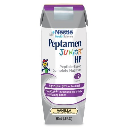 Nestle Peptamen Junior® HP Pediatric Oral Supplement/Tube Feeding Formula in 250mL Carton - 24/Case
