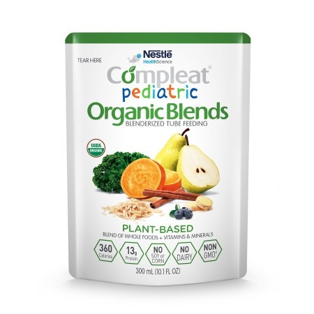 Nestle Compleat®Pediatric Organic Blends Plant Blend Flavor in 10.1 oz. Pouch - 24/Case