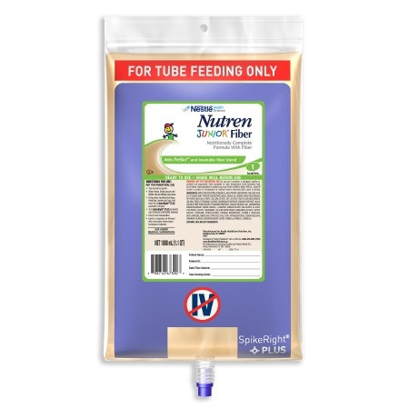 Nestle Nutren® Junior Fiber Pediatric Tube Feeding Formula in 1,000mL Bag - 6/Case