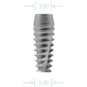 Hi-Tech Logic 5.0mm x 10.0mm Taper Tread Implant