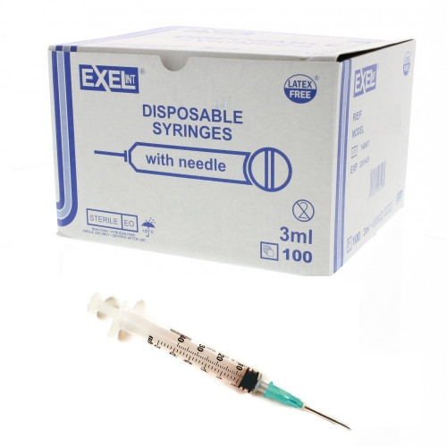 21G x 1" Needle with 3cc Luer Slip Syringe