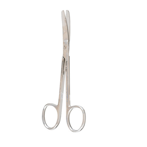 Miltex Curved Wagner Plastic Surgery Scissors with Blunt Tips and Serrated Blade - 12.1cm